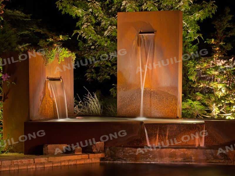 <h3>Tall Outdoor MC4 Fountain Corten Steel | Kinsey Garden Decor</h3>
